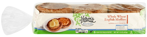 Nature’s Promise Whole Wheat English muffins